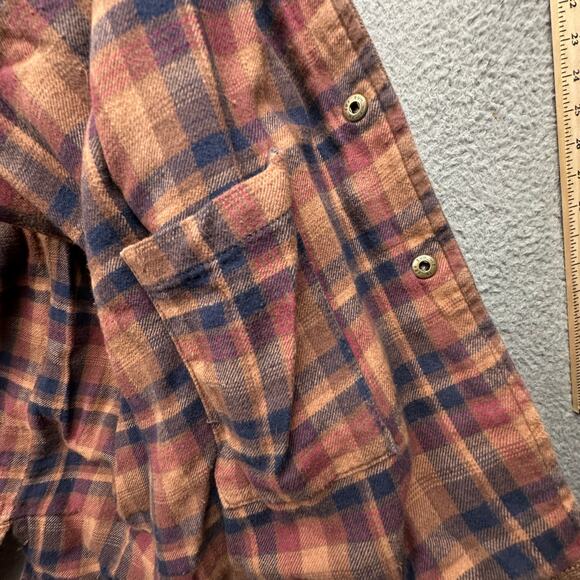 Five Brother Duck Canvas Flannel Lined Work Shirt Shacket Mens 4XL Brown Button - Picture 6 of 13